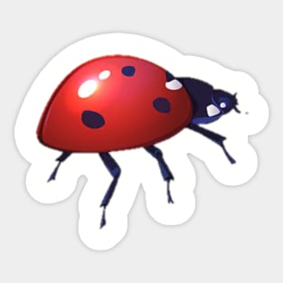 Red black beetle Sticker